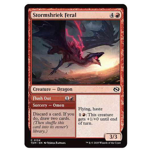 Stormshriek Feral // Flush Out 0124 card from the Magic The Gathering set Tarkir: Dragonstorm