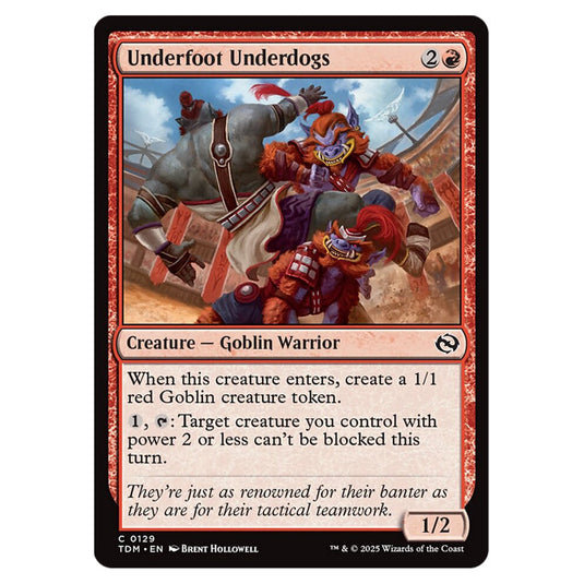 Underfoot Underdogs 0129 card from the Magic The Gathering set Tarkir: Dragonstorm