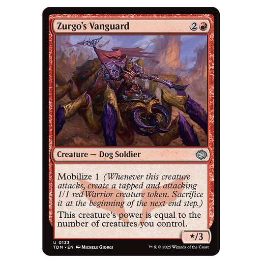 Zurgo's Vanguard 0133 card from the Magic The Gathering set Tarkir: Dragonstorm