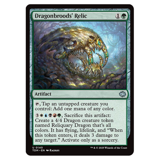 Dragonbroods' Relic 0140 card from the Magic The Gathering set Tarkir: Dragonstorm