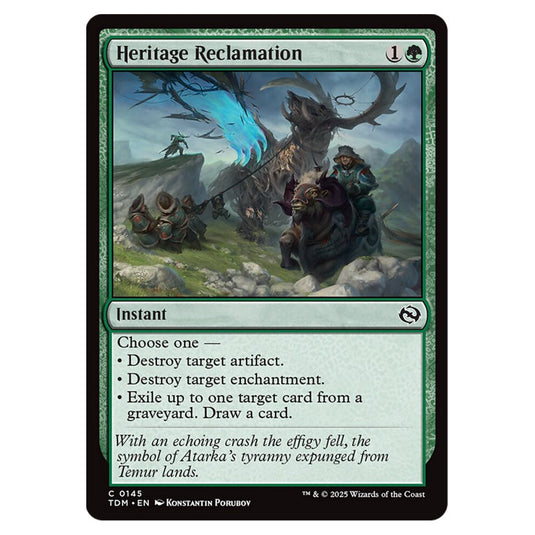 Heritage Reclamation 0145 card from the Magic The Gathering set Tarkir: Dragonstorm