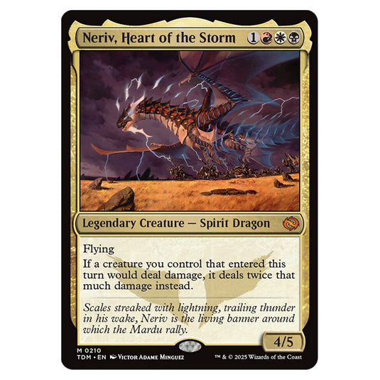 Neriv, Heart of the Storm 0210 card from the Magic The Gathering set Tarkir: Dragonstorm