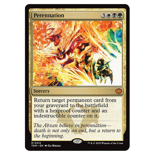 Perennation 0212 card from the Magic The Gathering set Tarkir: Dragonstorm