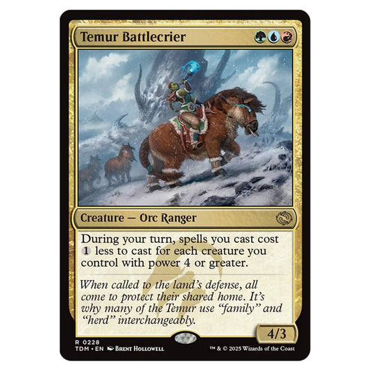 Temur Battlecrier 0228 card from the Magic The Gathering set Tarkir: Dragonstorm