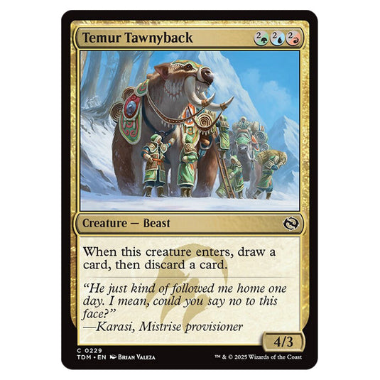 Temur Tawnyback 0229 card from the Magic The Gathering set Tarkir: Dragonstorm