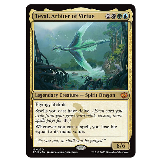 Teval, Arbiter of Virtue 0230 card from the Magic The Gathering set Tarkir: Dragonstorm