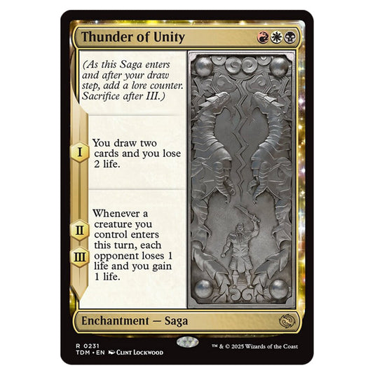 Thunder of Unity 0231 card from the Magic The Gathering set Tarkir: Dragonstorm