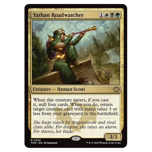 Yathan Roadwatcher 0236 card from the Magic The Gathering set Tarkir: Dragonstorm