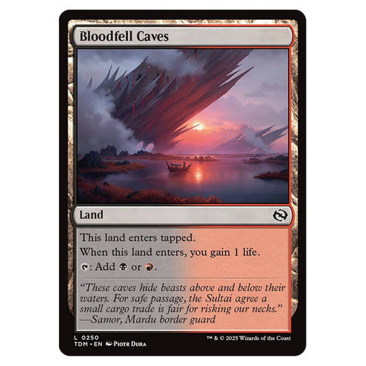 Bloodfell Caves 0250 card from the Magic The Gathering set Tarkir: Dragonstorm