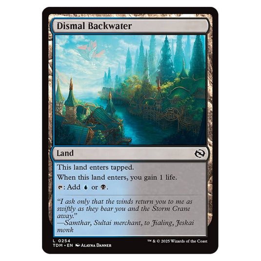 Dismal Backwater 0254 card from the Magic The Gathering set Tarkir: Dragonstorm