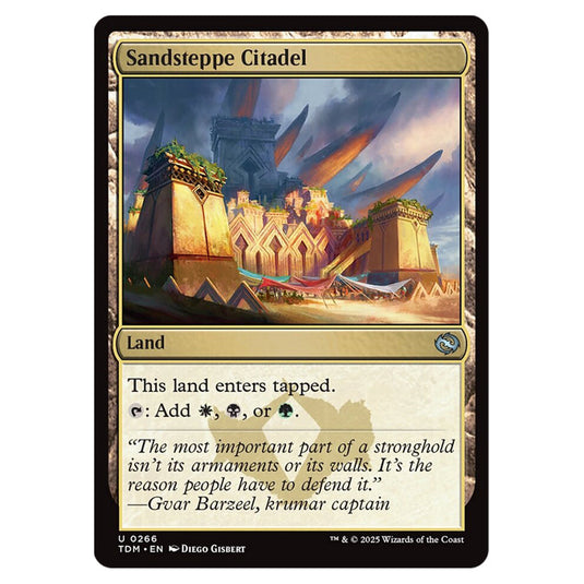 Sandsteppe Citadel 0266 card from the Magic The Gathering set Tarkir: Dragonstorm