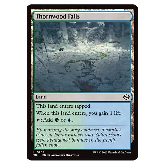 Thornwood Falls 0269 card from the Magic The Gathering set Tarkir: Dragonstorm