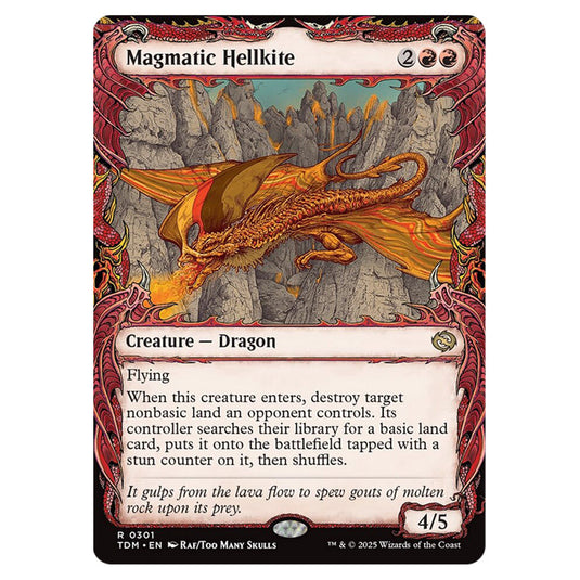 Magmatic Hellkite 0301 card from the Magic The Gathering set Tarkir: Dragonstorm