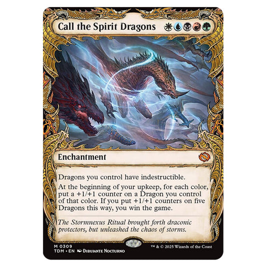 Call the Spirit Dragons 0309 card from the Magic The Gathering set Tarkir: Dragonstorm