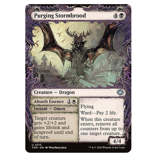 Purging Stormbrood // Absorb Essence 0315 card from the Magic The Gathering set Tarkir: Dragonstorm