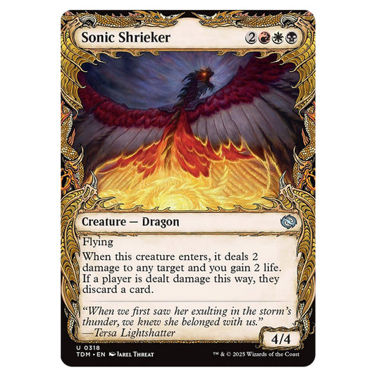 Sonic Shrieker 0318 card from the Magic The Gathering set Tarkir: Dragonstorm