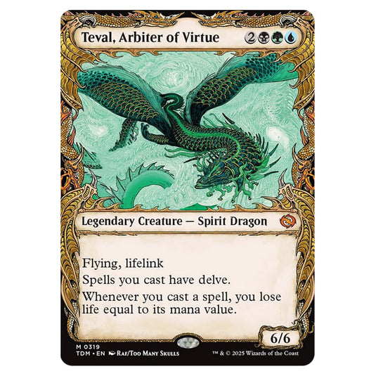 Teval, Arbiter of Virtue 0319 card from the Magic The Gathering set Tarkir: Dragonstorm