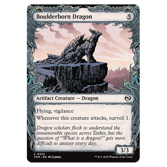 Boulderborn Dragon 0323 card from the Magic The Gathering set Tarkir: Dragonstorm