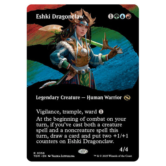 Eshki Dragonclaw 0356 card from the Magic The Gathering set Tarkir: Dragonstorm