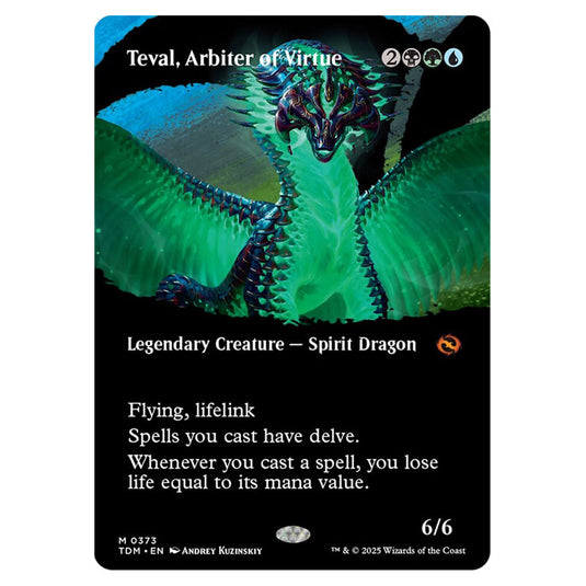 Teval, Arbiter of Virtue 0373 card from the Magic The Gathering set Tarkir: Dragonstorm