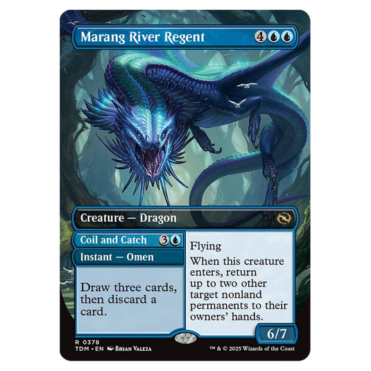 Marang River Regent // Coil and Catch // Marang River Regent 0378 card from the Magic The Gathering set Tarkir: Dragonstorm