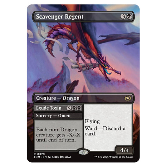 Scavenger Regent // Exude Toxin // Scavenger Regent 0379 card from the Magic The Gathering set Tarkir: Dragonstorm