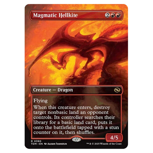 Magmatic Hellkite // Magmatic Hellkite 0380 card from the Magic The Gathering set Tarkir: Dragonstorm