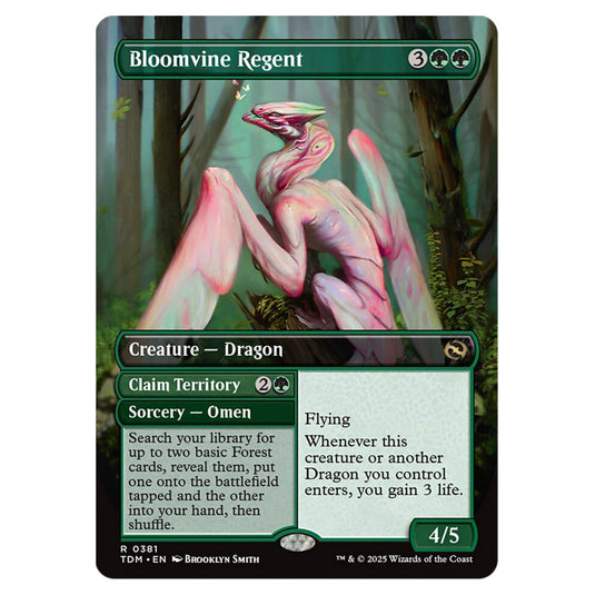 Bloomvine Regent // Claim Territory // Bloomvine Regent 0381 card from the Magic The Gathering set Tarkir: Dragonstorm