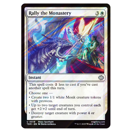 Rally the Monastery 0019 card from the Magic The Gathering set Tarkir: Dragonstorm