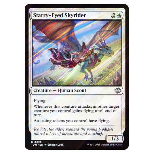 Starry-Eyed Skyrider 0025 card from the Magic The Gathering set Tarkir: Dragonstorm