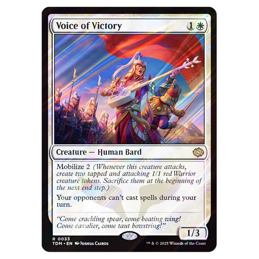 Voice of Victory 0033 card from the Magic The Gathering set Tarkir: Dragonstorm