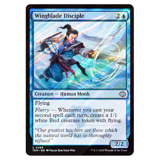 Wingblade Disciple 0065 card from the Magic The Gathering set Tarkir: Dragonstorm