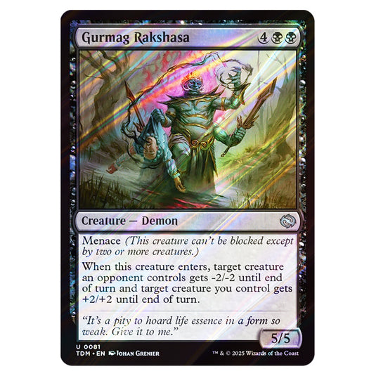 Gurmag Rakshasa 0081 card from the Magic The Gathering set Tarkir: Dragonstorm