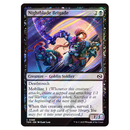 Nightblade Brigade 0085 card from the Magic The Gathering set Tarkir: Dragonstorm