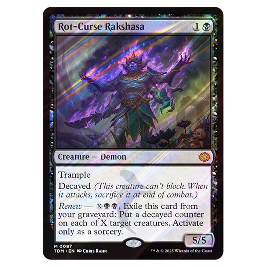 Rot-Curse Rakshasa 0087 card from the Magic The Gathering set Tarkir: Dragonstorm