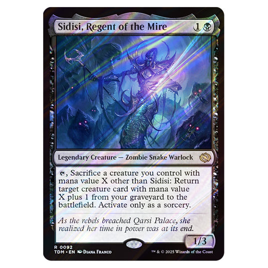 Sidisi, Regent of the Mire 0092 card from the Magic The Gathering set Tarkir: Dragonstorm