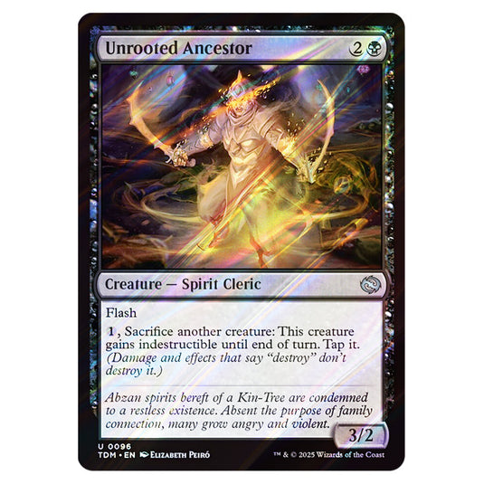 Unrooted Ancestor 0096 card from the Magic The Gathering set Tarkir: Dragonstorm
