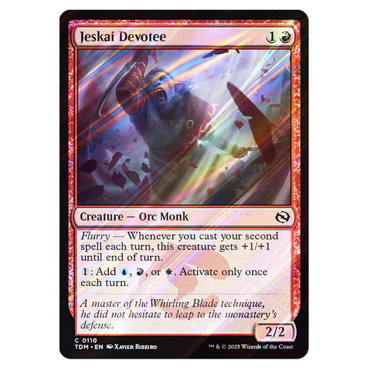 Jeskai Devotee 0110 card from the Magic The Gathering set Tarkir: Dragonstorm