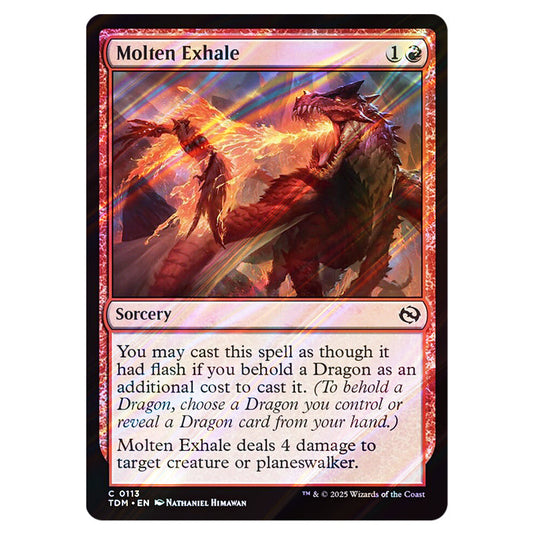 Molten Exhale 0113 card from the Magic The Gathering set Tarkir: Dragonstorm