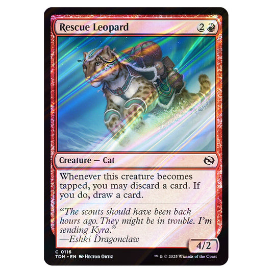 Rescue Leopard 0116 card from the Magic The Gathering set Tarkir: Dragonstorm