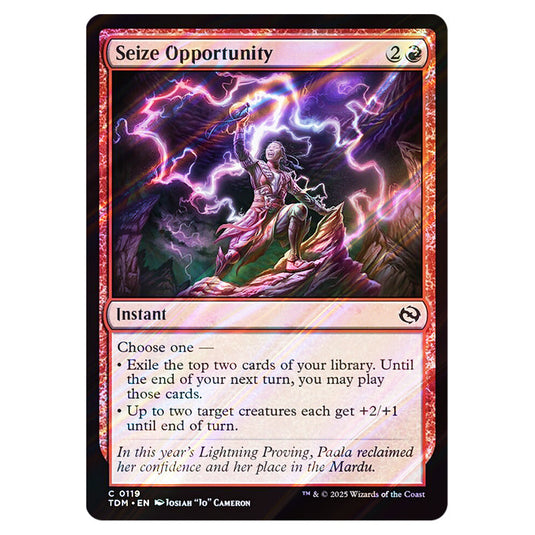 Seize Opportunity 0119 card from the Magic The Gathering set Tarkir: Dragonstorm