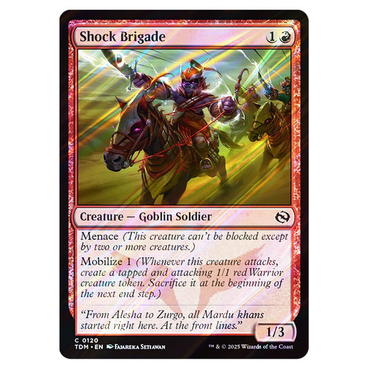 Shock Brigade 0120 card from the Magic The Gathering set Tarkir: Dragonstorm