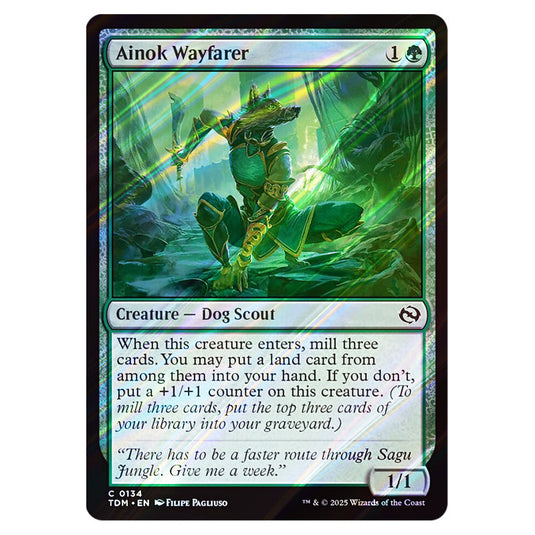 Ainok Wayfarer 0134 card from the Magic The Gathering set Tarkir: Dragonstorm