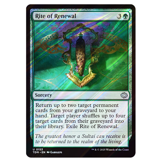 Rite of Renewal 0153 card from the Magic The Gathering set Tarkir: Dragonstorm