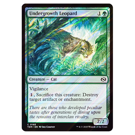 Undergrowth Leopard 0165 card from the Magic The Gathering set Tarkir: Dragonstorm