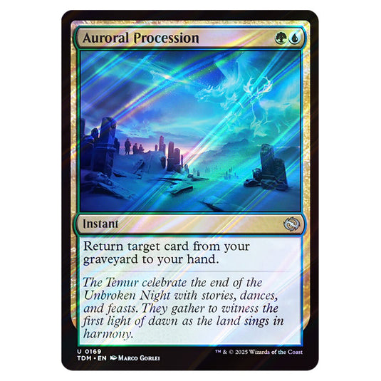 Auroral Procession 0169 card from the Magic The Gathering set Tarkir: Dragonstorm