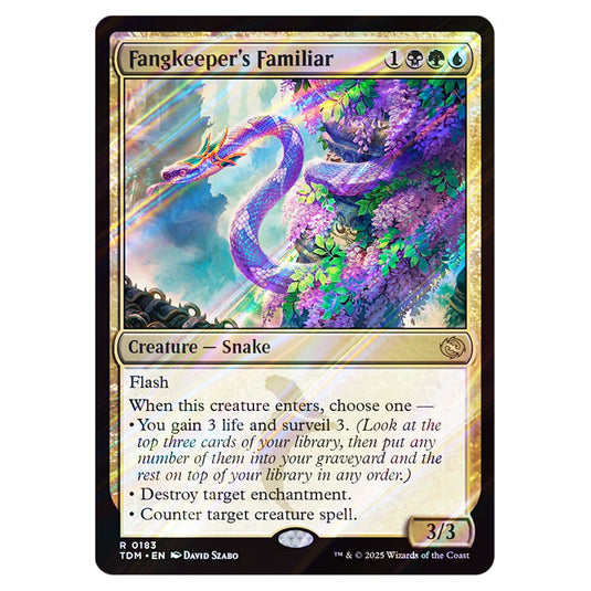 Fangkeeper's Familiar 0183 card from the Magic The Gathering set Tarkir: Dragonstorm