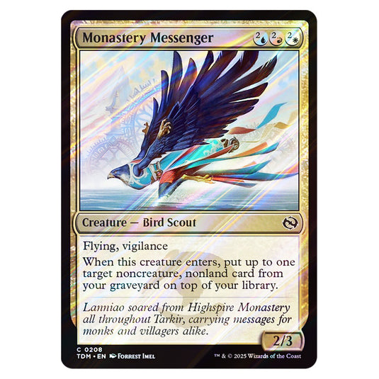 Monastery Messenger 0208 card from the Magic The Gathering set Tarkir: Dragonstorm