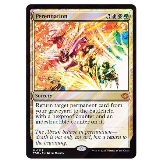 Perennation 0212 card from the Magic The Gathering set Tarkir: Dragonstorm