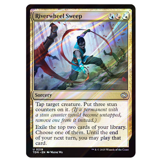 Riverwheel Sweep 0219 card from the Magic The Gathering set Tarkir: Dragonstorm